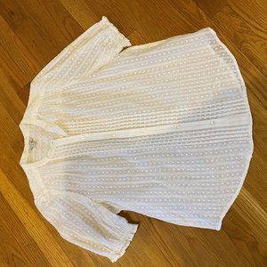 Lucky, white, patterned blouse